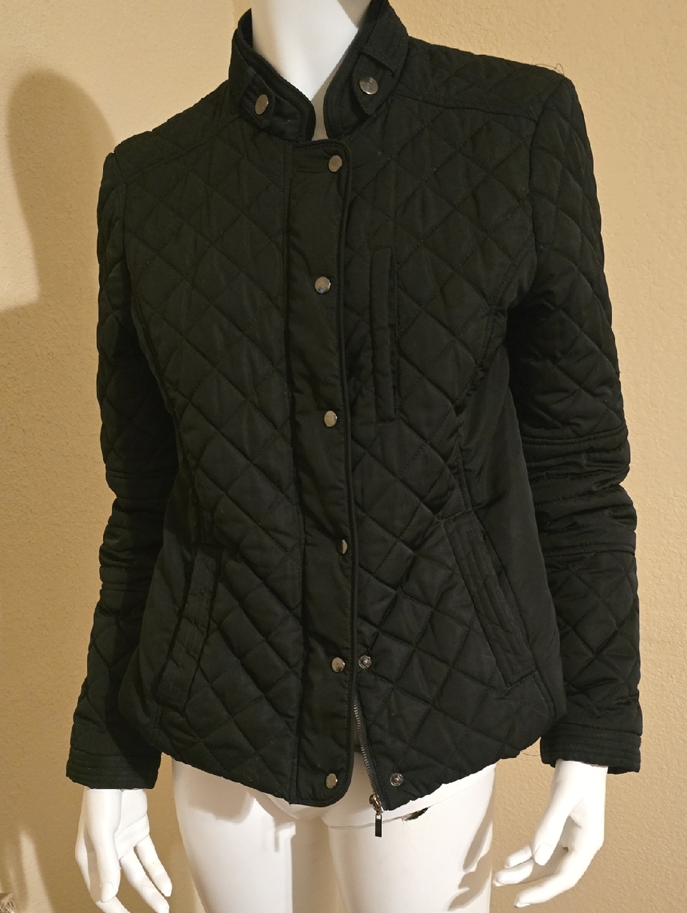 Guess Black Quilted Puffer Jacket